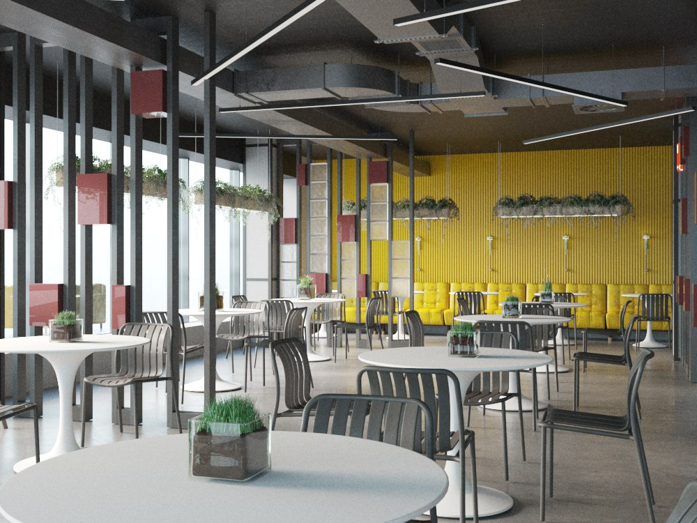 Проект столовой в бизнес-центре "Кластер" Проект столовой в бизнес-центре "Кластер"