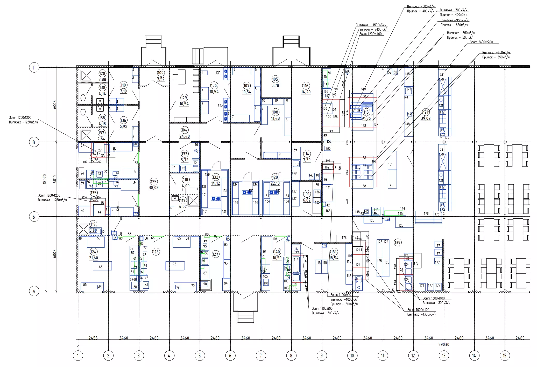 Пример технологического проекта - план расстановки оборудования
